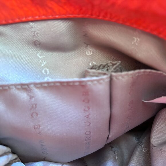 MARC BY MARC JACOBS Orange Leather Satchel Shiny Classic Q Lil Ukita - Picture 8 of 8